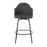 LumiSource Ahoy Counter Stool, Set of 2, Black/Charcoal