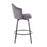 LumiSource Ahoy Counter Stool, Set of 2, Black/Grey