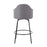 LumiSource Ahoy Counter Stool, Set of 2, Black/Grey