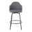 LumiSource Ahoy Counter Stool, Set of 2, Black/Grey