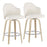LumiSource Ahoy Counter Stool, Set/2, Natural/CH/Cream - B26-AHOYUPGRT-R2NACR2