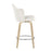 LumiSource Ahoy Counter Stool, Set of 2, Natural/Chrome/Cream