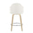 LumiSource Ahoy Counter Stool, Set of 2, Natural/Chrome/Cream