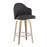 LumiSource Ahoy Counter Stool, Set of 2, Zebra/Chrome/Charcoal