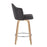 LumiSource Ahoy Counter Stool, Set of 2, Zebra/Chrome/Charcoal