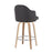 LumiSource Ahoy Counter Stool, Set of 2, Zebra/Chrome/Charcoal