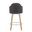LumiSource Ahoy Counter Stool, Set of 2, Zebra/Chrome/Charcoal