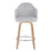 LumiSource Ahoy Counter Stool, Set of 2, Zebra/Chrome/Lt GY