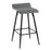LumiSource Ale Counter Stool, Set of 2, Black Steel/Grey