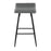LumiSource Ale Counter Stool, Set of 2, Black Steel/Grey