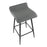 LumiSource Ale Counter Stool, Set of 2, Black Steel/Grey