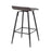 LumiSource Ale Counter Stool, Set of 2, Black Steel/Espresso