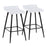 LumiSource Ale Counter Stool, Set of 2, Black Steel/White - B26-ALEBKW2