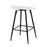 LumiSource Ale Counter Stool, Set of 2, Black Steel/White