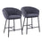 LumiSource Ashland Counter Stool, Set/2, BK Steel/Charcoal - B26-ASHLAND2BKCHAR2