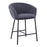 LumiSource Ashland Counter Stool, Set/2, BK Steel/Charcoal