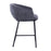 LumiSource Ashland Counter Stool, Set/2, BK Steel/Charcoal