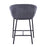 LumiSource Ashland Counter Stool, Set/2, BK Steel/Charcoal