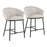 LumiSource Ashland Counter Stool, Set/2, Black Steel/Cream - B26-ASHLAND2BKCR2