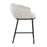 LumiSource Ashland Counter Stool, Set/2, Black Steel/Cream