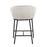 LumiSource Ashland Counter Stool, Set/2, Black Steel/Cream