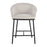 LumiSource Ashland Counter Stool, Set/2, Black Steel/Cream
