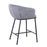 LumiSource Ashland Counter Stool, Set of 2, Black Steel/Grey