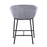 LumiSource Ashland Counter Stool, Set of 2, Black Steel/Grey