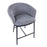 LumiSource Ashland Counter Stool, Set of 2, Black Steel/Grey