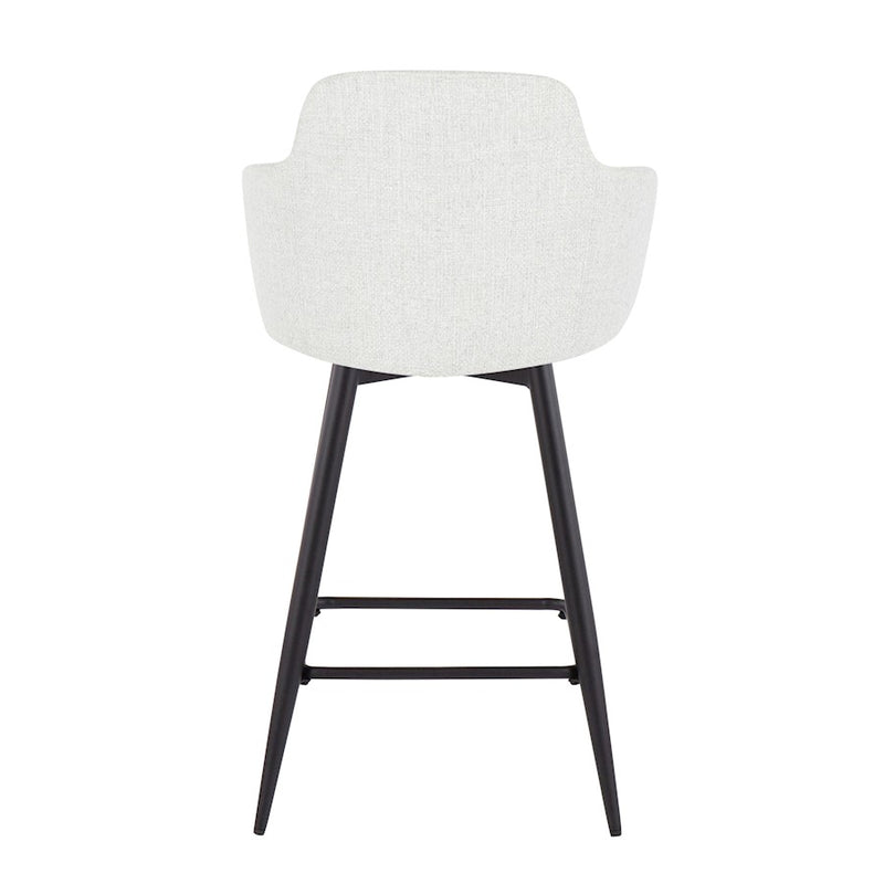 LumiSource Boyne 26" Counter Stool, Set of 2, Black/Grey