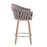 LumiSource B. Matisse Counter Stool, Set of 2, Z/GY/Chrome