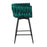LumiSource B. Renee Counter Stool, Set of 2, Black/Green