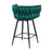LumiSource B. Renee Counter Stool, Set of 2, Black/Green