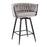 LumiSource B. Renee Counter Stool, Set of 2, Black/Silver