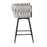 LumiSource B. Renee Counter Stool, Set of 2, Black/Silver
