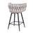 LumiSource B. Renee Counter Stool, Set of 2, Black/Silver