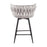 LumiSource B. Renee Counter Stool, Set of 2, Black/Silver