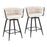 LumiSource Braided Renee Counter Stool, Set/2, BK/WH - B26-BRDRENEE55SWVXBKVW2