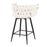 LumiSource Braided Renee Counter Stool, Set of 2, Black/WH