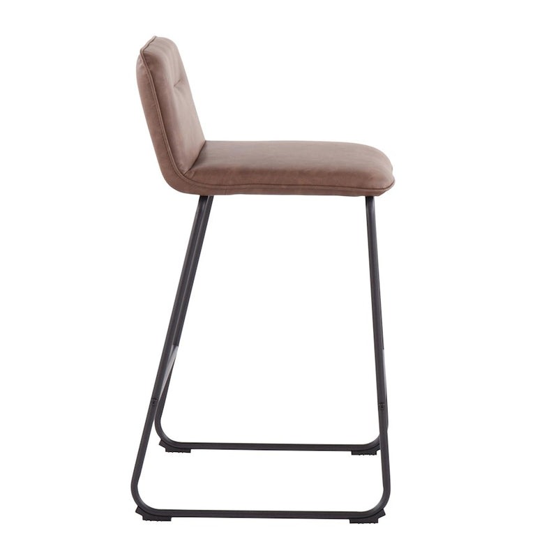 LumiSource Casper Counter Stool, Set of 2, Black/Espresso