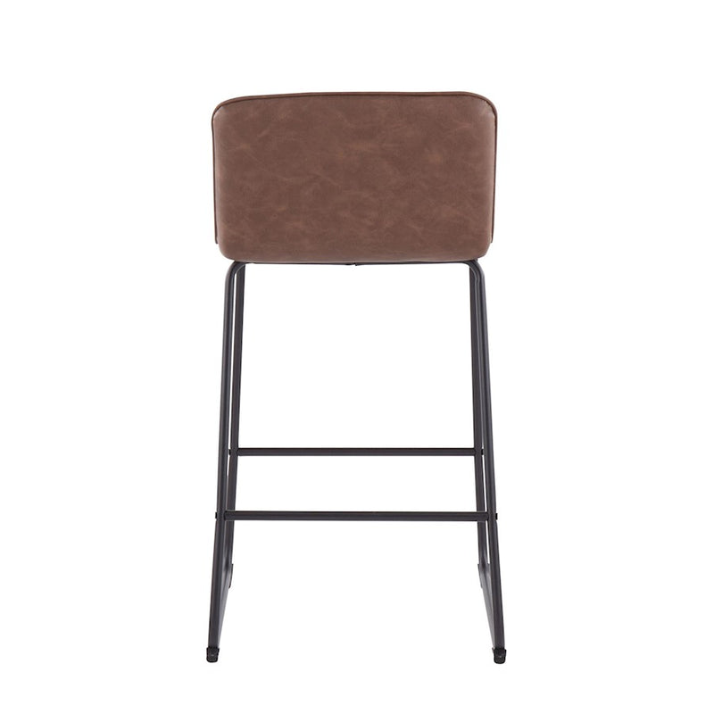LumiSource Casper Counter Stool, Set of 2, Black/Espresso