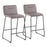 LumiSource Casper Counter Stool, Set of 2, Black/Grey - B26-CASPER2BKGY2