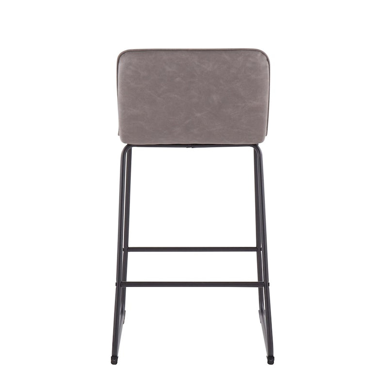 LumiSource Casper Counter Stool, Set of 2, Black/Grey