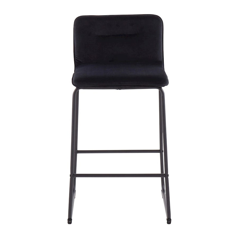 LumiSource Casper Counter Stool, Set of 2, Black/Black