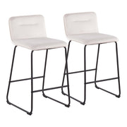 LumiSource Casper Counter Stool, Set of 2, Black/Cream - B26-CASPER2BKVCR2