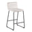 LumiSource Casper Counter Stool, Set of 2, Black/Cream