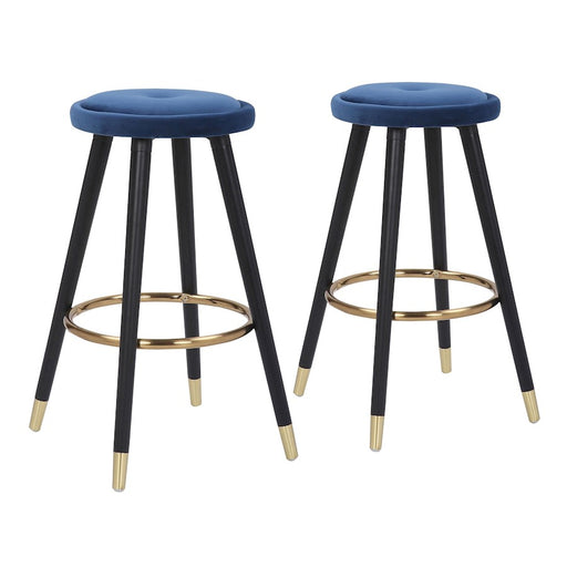 LumiSource Cavalier Set of 2 Counter Stool, Black