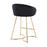 LumiSource Cece Counter Stool, Set of 2, Gold/Black