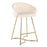 LumiSource Cece Counter Stool, Set of 2, Gold/Cream Velvet