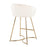 LumiSource Cece Counter Stool, Set of 2, Gold/Cream Velvet